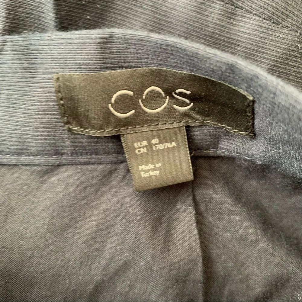 COS Curved Hem High Low Rounded Hem Silk Cotton Midi Skirt - Picture 7 of 7